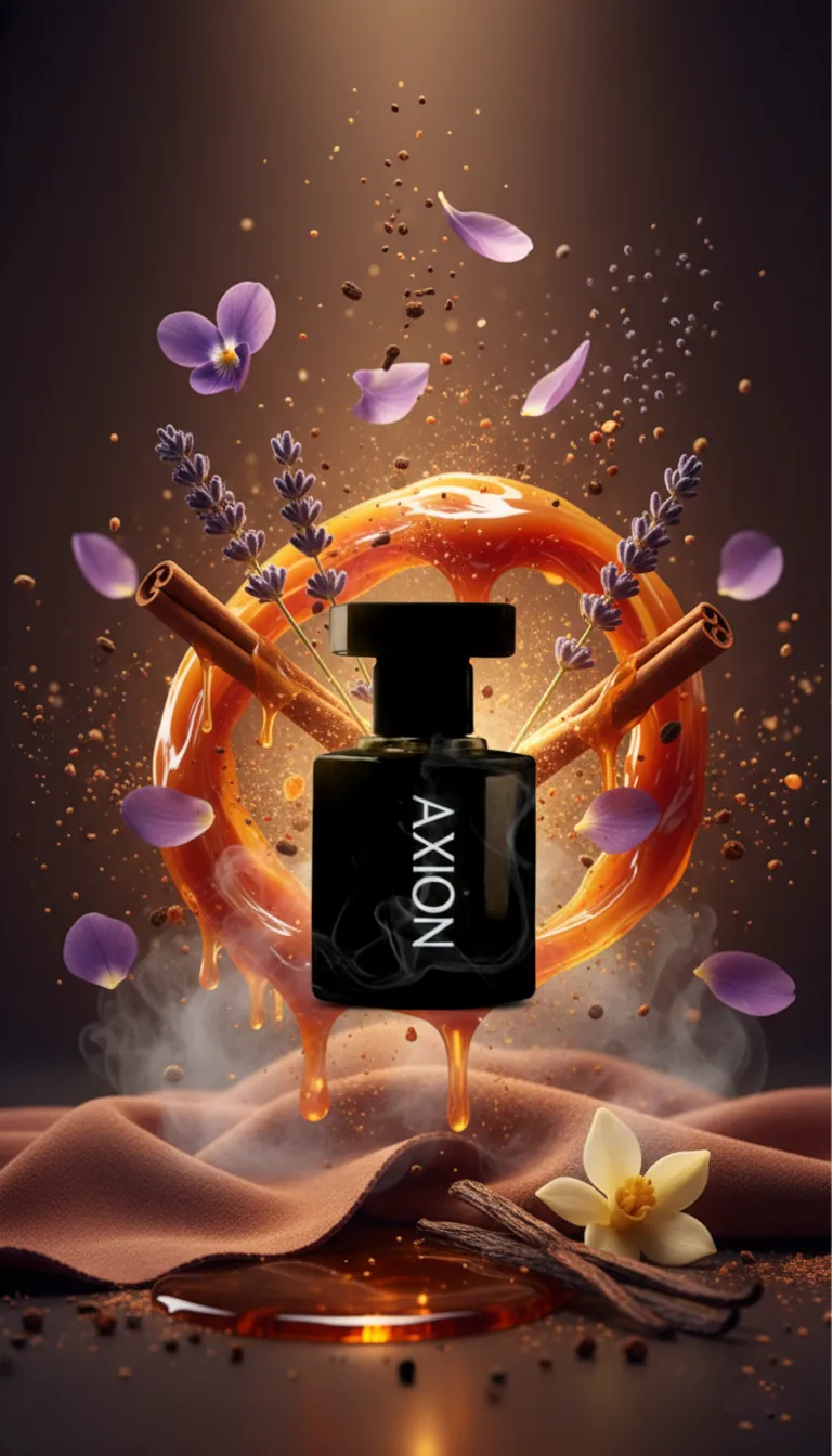 Axion for Men perfume bottle, inspired by Stronger With You, premium masculine fragrance with warm spices and lasting allure