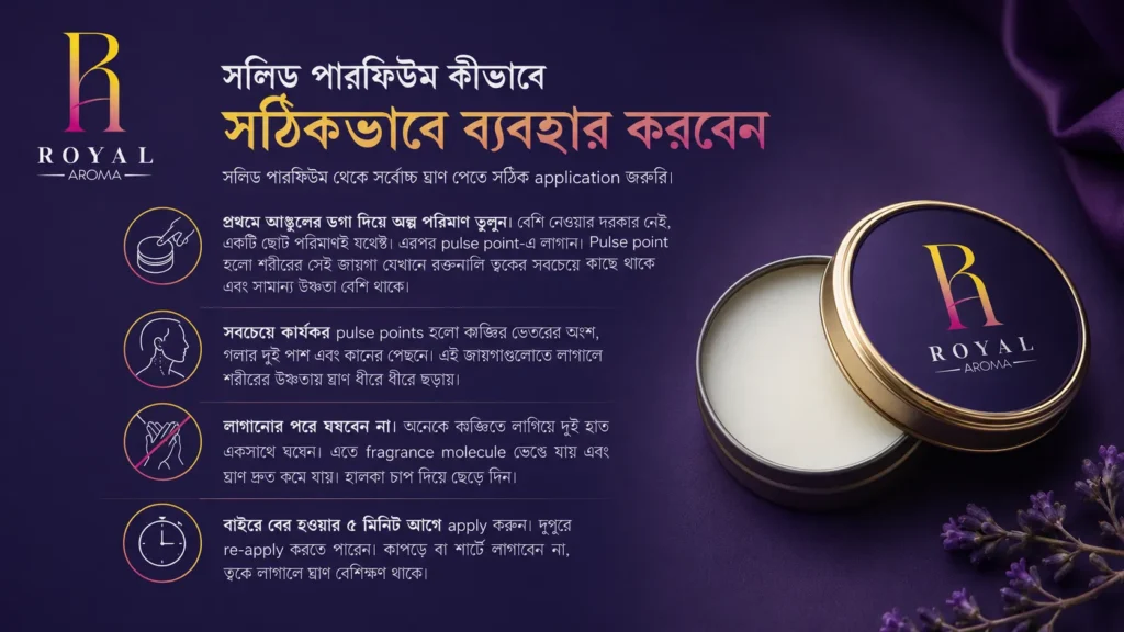 বাংলাদেশের গরম আবহাওয়ায় সলিড পারফিউম ব্যবহার, heat humidity perfume guide