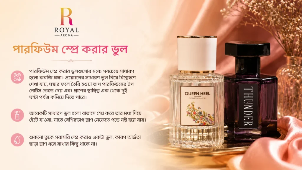 পারফিউম স্প্রে করার ভুল