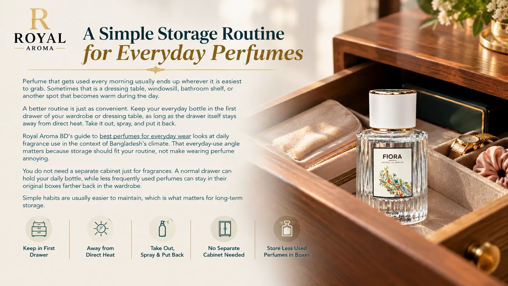 A Simple Storage Routine for Everyday Perfumes